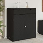 Maisonchic - armoire de jardin, coffre de jardin, bote de rangement de jardin noir 105x55x113cm rsine ...