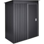 Wasabi - armoire de jardin mtallique 1, 39m2 neat anthracite - 86x162x181cm - porte coulissante - toit ...