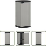 Armoire de jardin - armoire de rangement de jardin 1 �tag�re gris / noir 35x40x85 cm