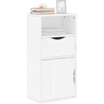 Armoire lat�rale tiroir odda blanc 40x24x79 cm bois massif pin - vidaxl