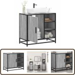 Vidaxl - armoire de lavabo de salle de bain sonoma gris 65x33x60 cm