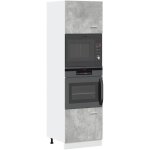 Vidaxl - meuble micro - ondes 'lyon' gris b�ton 60 x 57 x 207 cm bois d'ing�nierie