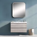 Talos - armoire miroir avec Éclairage black grafito 60x70 cm noir - armoire de salle de bain avec 2 tablettes ... Talos - armoire miroir avec Éclairage black grafito 60x70 cm noir - armoire de salle de bain avec 2 tablettes ...