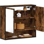 Vidaxl armoire à miroir de salle de bain chêne fumé bois d?ingénierie Vidaxl armoire à miroir de salle de bain chêne fumé bois d?ingénierie
