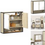 Armoire  miroir de salle de bain chne sonoma bois ingnierie - armoire de toilette avec miroir - armoires ...