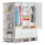 Armoire modulaire tiroirs cintre Étagères vêtements spacieux chaussures Armoire modulaire tiroirs cintre Étagères vêtements spacieux chaussures