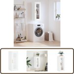 Armoire murale blanc 34, 5x34x90 cm - armoire murale - meuble de rangement - armoire blanche - Étagère ... Armoire murale blanc 34, 5x34x90 cm - armoire murale - meuble de rangement - armoire blanche - Étagère ...