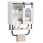 Armoire murale salle de bain meuble wc suspendu rangement haut toilette pharmacie etagere suspension ...