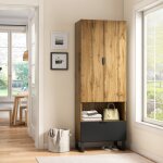 Armoire - penderie - avec 1 tiroir, un compartiment avec tagres rglables, avec tringle  vtements ...