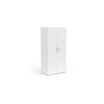 Armoire penderie et lingre 2 portes blanc - hunda