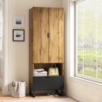 Dans les nuages - garde - robe hauteur 100 cm, armoire petite avec 2 portes, tiroir de rangement, barre ...