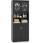 Armoire de rangement de 145 cm de haut, 2 portes en acrylique transparent, 3 compartiments ouvertes, ... Armoire de rangement de 145 cm de haut, 2 portes en acrylique transparent, 3 compartiments ouvertes, ...
