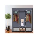 Armoire de rangement, 15045175 cm - penderie portable avec barre de suspension, porte - vêtements pliable, ... Armoire de rangement, 15045175 cm - penderie portable avec barre de suspension, porte - vêtements pliable, ...