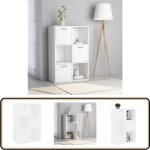 Vidaxl - armoire de rangement blanc 60x29, 5x90 cm bois d'ingnierie - bibliothque blanche - bibliothque ...