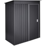 Armoire de rangement ext�rieur 1, 39m2 neat anthracite - 162x86x181cm - porte coulissante - toit inclin� ...