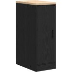 Armoire de rangement de garage noir 30x51x85 cm bois de pin - vidaxl