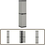 Armoire de rangement de jardin 3 étagères gris / noir 34x40x168cm - meuble de jardin - armoire de rangement ... Armoire de rangement de jardin 3 étagères gris / noir 34x40x168cm - meuble de jardin - armoire de rangement ...
