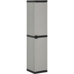 Armoire de rangement de jardin 3 �tag�res - meuble de stockage gris / noir 34x40x168cm 651326