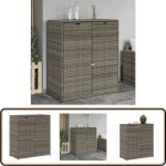 Armoire de rangement de jardin gris 105x55x113cm résine tressée - coffre de jardin - rangements exterieur ... Armoire de rangement de jardin gris 105x55x113cm résine tressée - coffre de jardin - rangements exterieur ...