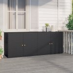 The living store - armoire de rangement jardin noir 198x55, 5x80 cm résine tressée - meuble de jardin ... The living store - armoire de rangement jardin noir 198x55, 5x80 cm résine tressée - meuble de jardin ...