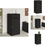 Armoire de rangement de jardin noir 55x55x111 cm rsine tresse - coffre de jardin - rangement extrieur ...