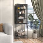 Neche - armoire de rangement en m�tal, armoire � outils, 5 niveaux avec 3 �tag�res r�glables, pour cuisine, ...