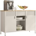 Armoire de rangement, meuble en m�tal, placard � double portes, buffet, fermeture magn�tique, �tag�res ...