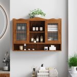 Armoire de rangement murale adapt�e � la cuisine / salon, placard, meuble de salle de bain, avec 2 portes ...