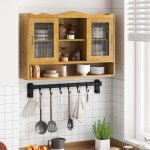 Armoire de rangement murale adapt�e � la cuisine / salon, placard, meuble de salle de bain, avec 2 portes ...