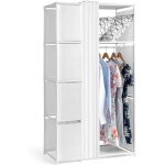 Armoire de rangement, penderie avec rideau, dressing, armoire m�tallique, avec barres de suspension, ...