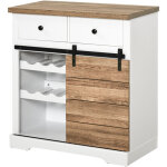 Armoire de rangement style grange rustique, buffet de ferme blanc pour cuisine et salle � manger