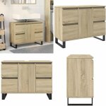 Vidaxl - armoire salle de bain ch�ne sonoma 80x33x60cm bois d'ing�nierie