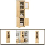 Vidaxl - armoire de salle de bain corona 50x40x185 cm bois de pin massif - meuble de salle de bain - ...