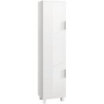 Armoire salle de bain haute - homcom - 2 portes et �tag�res r�glables - pour petits espaces - mdf - 40 ...