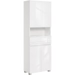 Vasagle ? colonne de salle de bain avec 2 tiroirs ? �tag�res r�glables ? compartiments ? dimensions 30 ...