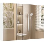 Armoire salle de bain miroir meuble rangement toilette armoire � pharmacie portes miroir sans cadre mural ...