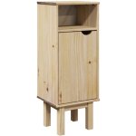 Vidaxl ? armoire de salle de bain otta 35x30x90 cm en bois massif de pin ? finition cire de miel ? rangement ...