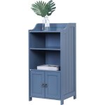 Armoire de salle de bain relaxdays, h x l x p : 86 x 40, 5 x 36 cm, 4 tagres, 2 portes, mdf, meuble ...