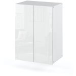 Armoire de salle de bain suspendue au mur, blanc brillant, 40 cm, socle de salle de bain pour salle de ...