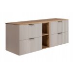 Armoire sous lavabo 140 cm - beige mat - meubles de salle de bain, lavabo, armoire de salle de bain �tag�re, ...