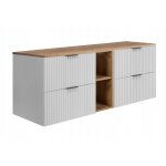 Armoire sous lavabo 140 cm - blanc mat - meubles de salle de bains, lavabo, armoire de salle de bains ...