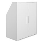 Vente - unique - armoire sous pente 2 portes - blanc - adezio