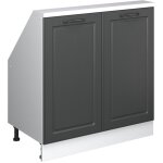 Armoire sous pente de toit rion, anthracite maison de campagne / blanc, avec 2 portes, vicco