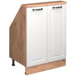Armoire sous pente de toit rion, ch�ne dor� / blanc campagnard, avec 2 portes, vicco