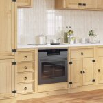 Armoire avec stockage ski brun miel 60 x 46 x 81 cm pin massif