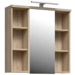 Armoire a suspendre - chene sonoma - 1 porte avec miroir - meuble de salle de bain - 68, 6 x 20 x 68, ...