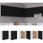 Armoires suspendues 2 pcs, meuble haut cuisine, armoire de cuisine noir 50x31x60 cm agglom�r� con655032 ...