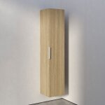 Bernstein - armoire suspendue en bois laqu, colonne de rangement salle de bain + porte soft - close ...