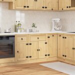 Armoire avec tiroir ski brun miel 60 x 46 x 81, 5 cm pin massif