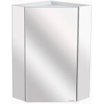 [jamais utilise] armoire de toilette d'angle � suspendre allibert corsa avec 1 porte miroir blanc / gris ...